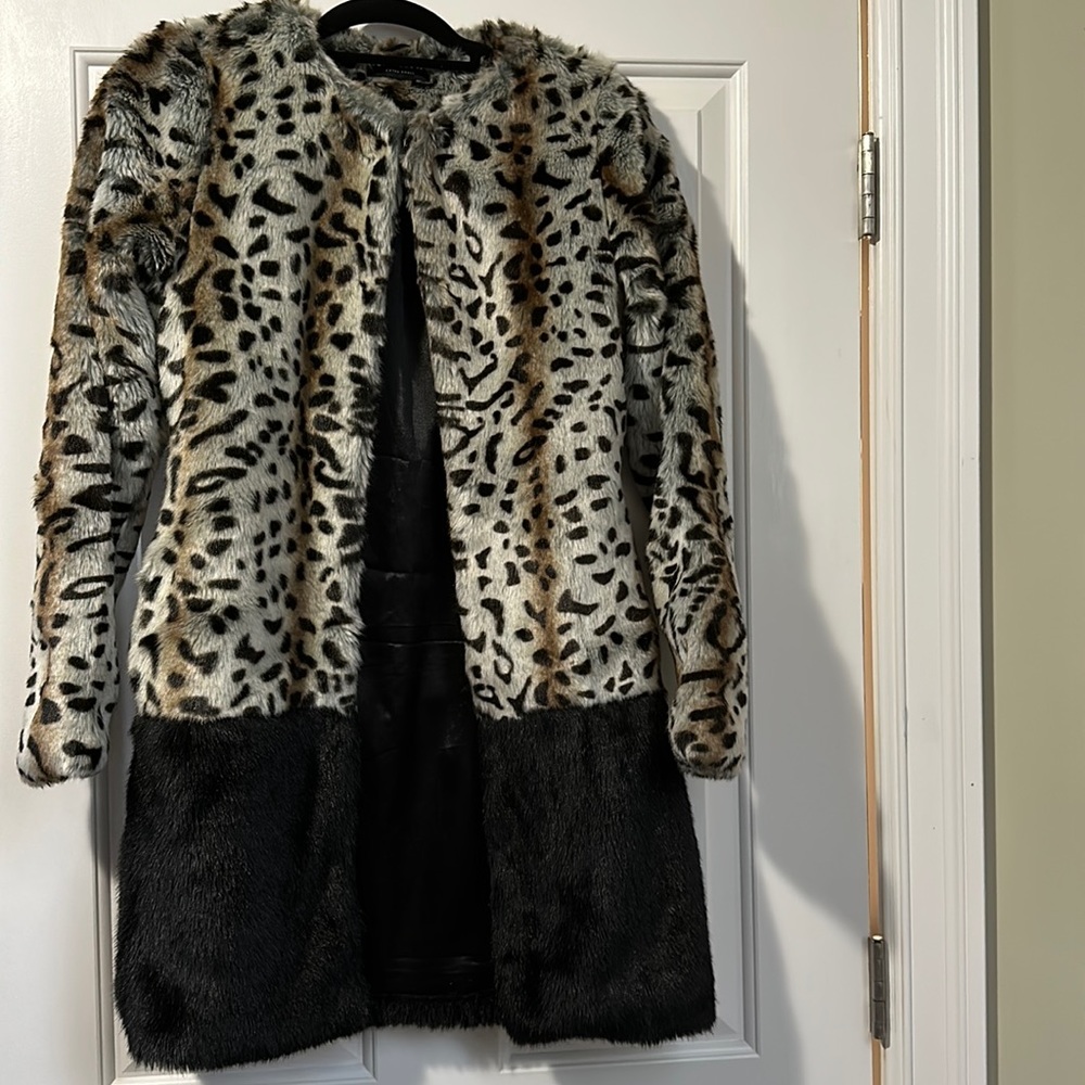 glamorous faux fur coat sz xsm/0-2